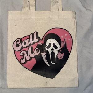 Small Scream Movie Tote Bag with Graphic Print